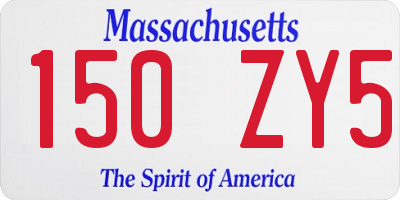 MA license plate 150ZY5