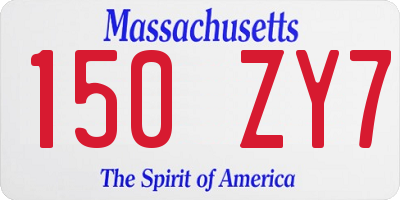 MA license plate 150ZY7