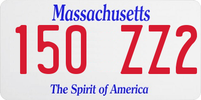 MA license plate 150ZZ2