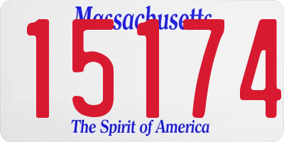 MA license plate 15174