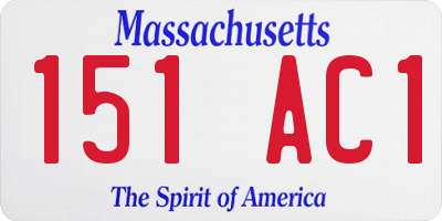 MA license plate 151AC1
