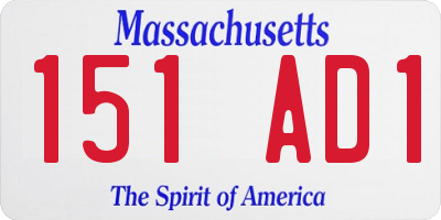 MA license plate 151AD1