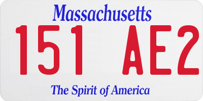 MA license plate 151AE2