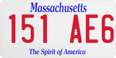 MA license plate 151AE6