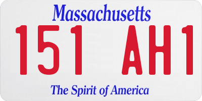 MA license plate 151AH1