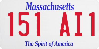 MA license plate 151AI1