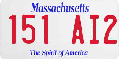 MA license plate 151AI2