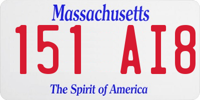 MA license plate 151AI8