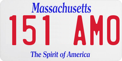MA license plate 151AM0