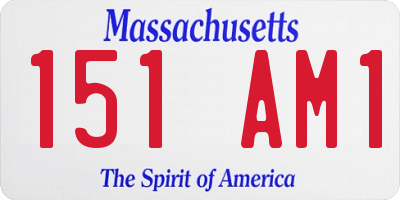 MA license plate 151AM1