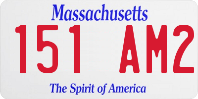 MA license plate 151AM2
