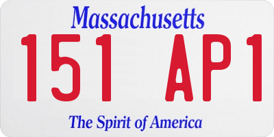 MA license plate 151AP1