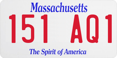 MA license plate 151AQ1