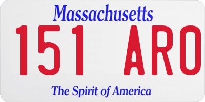 MA license plate 151AR0