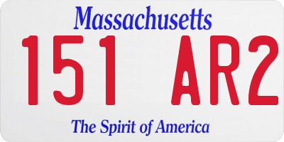 MA license plate 151AR2
