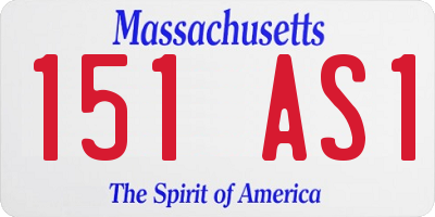 MA license plate 151AS1