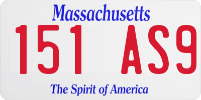 MA license plate 151AS9