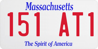 MA license plate 151AT1
