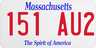 MA license plate 151AU2