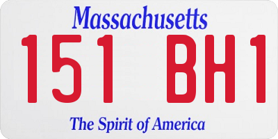 MA license plate 151BH1