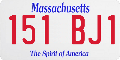 MA license plate 151BJ1
