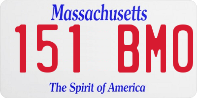 MA license plate 151BM0