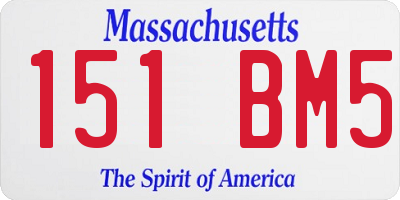 MA license plate 151BM5