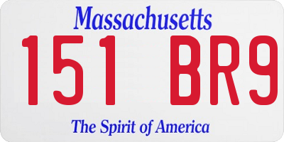 MA license plate 151BR9