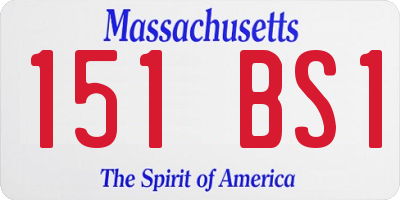 MA license plate 151BS1