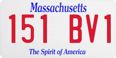 MA license plate 151BV1