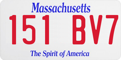 MA license plate 151BV7