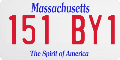 MA license plate 151BY1