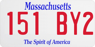 MA license plate 151BY2