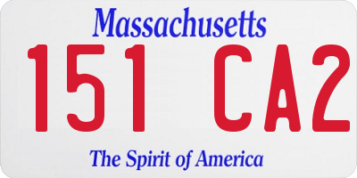 MA license plate 151CA2