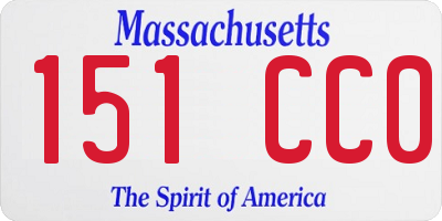 MA license plate 151CC0