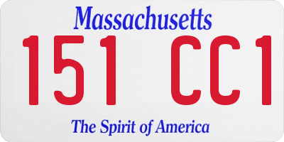 MA license plate 151CC1