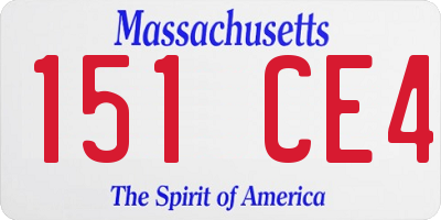 MA license plate 151CE4