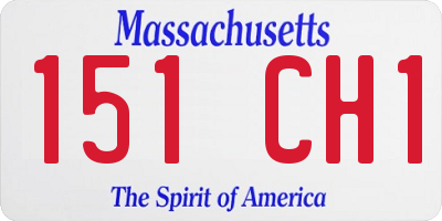 MA license plate 151CH1