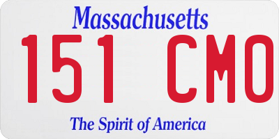 MA license plate 151CM0