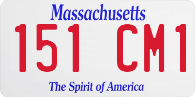 MA license plate 151CM1
