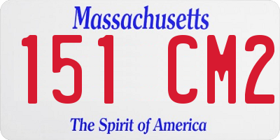MA license plate 151CM2