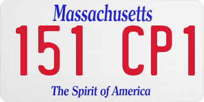 MA license plate 151CP1