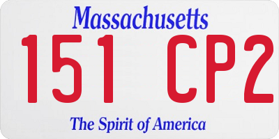 MA license plate 151CP2