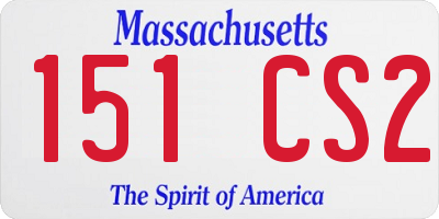 MA license plate 151CS2