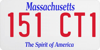 MA license plate 151CT1
