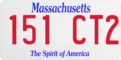 MA license plate 151CT2