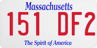 MA license plate 151DF2