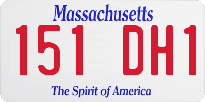 MA license plate 151DH1