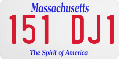 MA license plate 151DJ1
