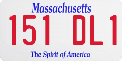 MA license plate 151DL1